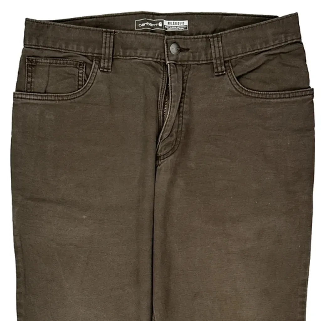Carhartt Carpenter Trousers - 34W 28L Brown Cotton - Image 10