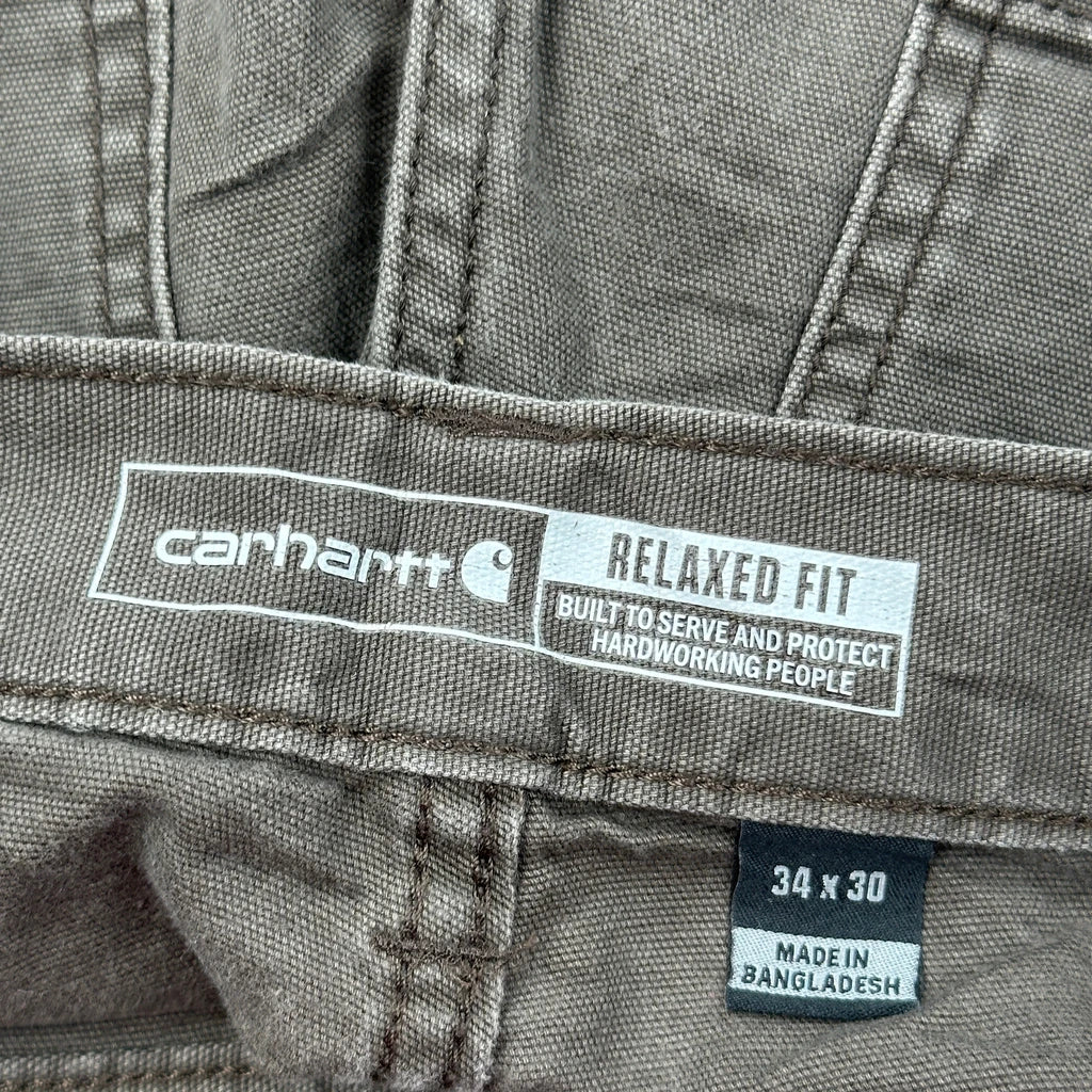 Carhartt Carpenter Trousers - 34W 28L Brown Cotton - Image 6