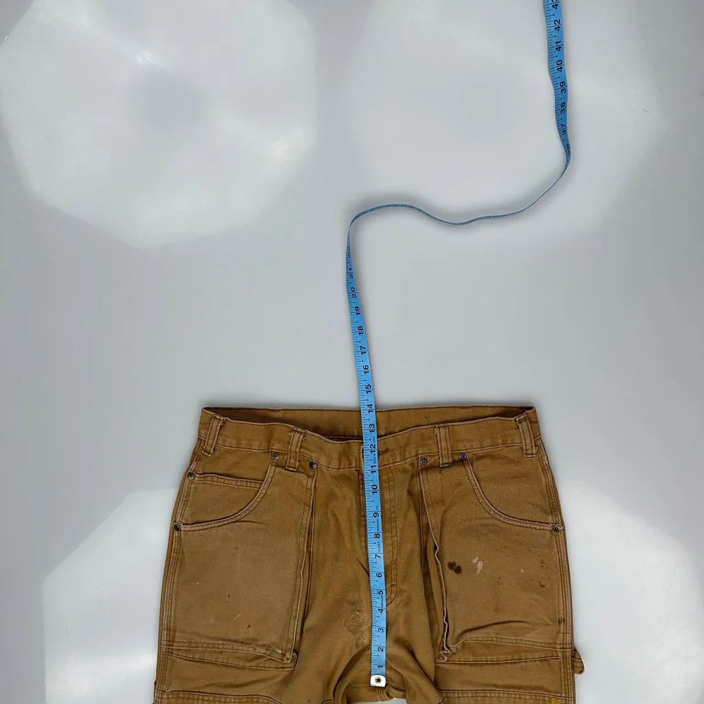 Carhartt Double Knee Carpenter Trousers - 34W 29L Brown Cotton - Image 4