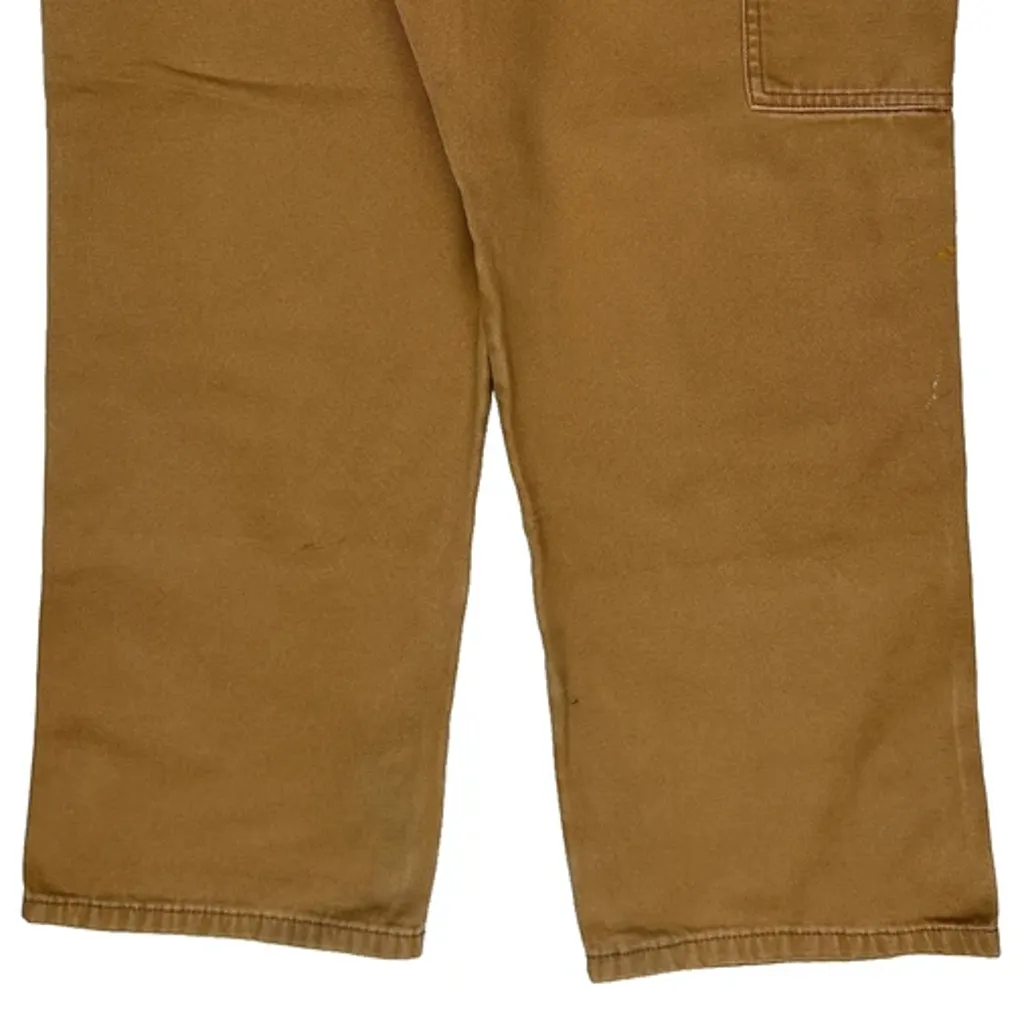 Carhartt Double Knee Carpenter Trousers - 34W 29L Brown Cotton - Image 7