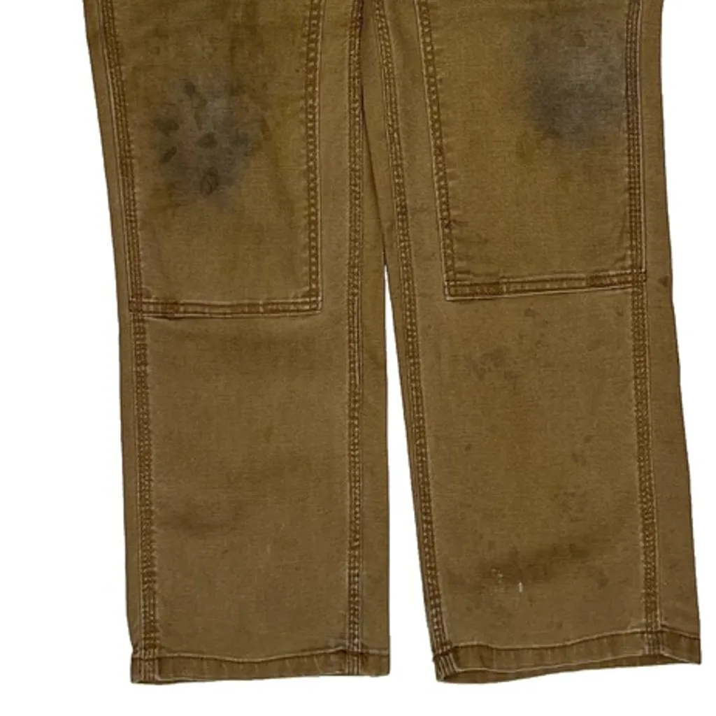 Carhartt Double Knee Carpenter Trousers - 34W 30L Brown Cotton Blend - Image 10