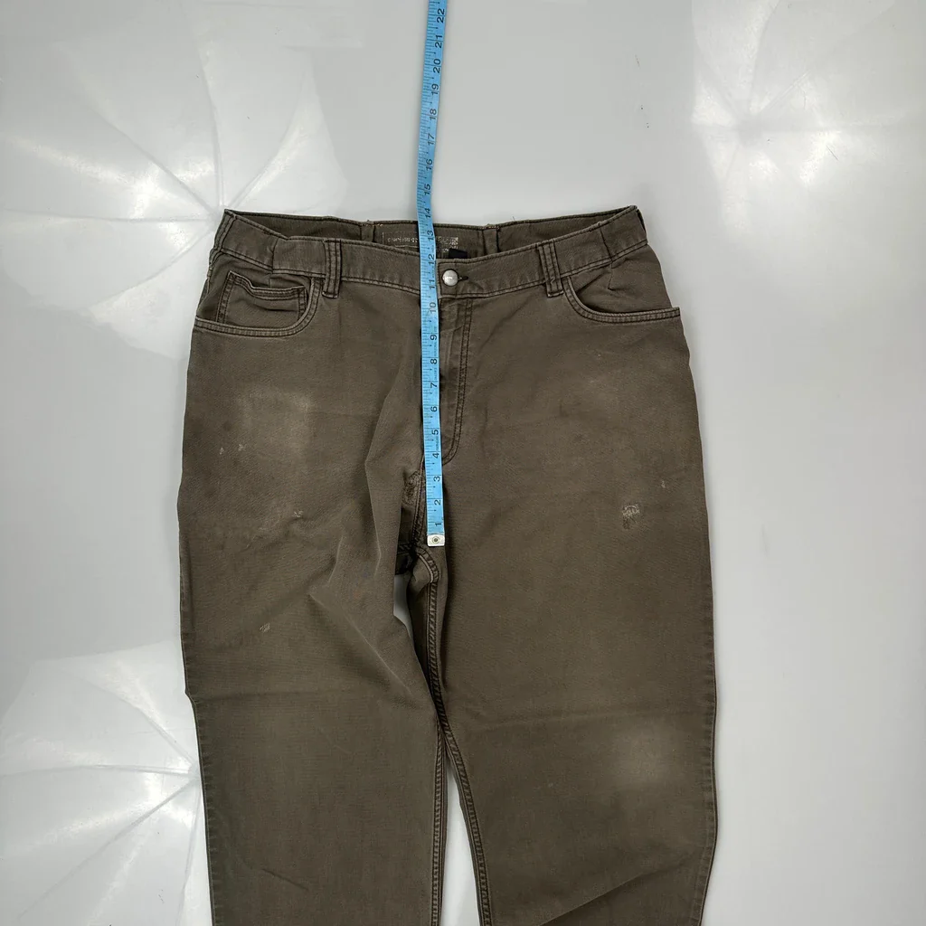 Carhartt Carpenter Trousers - 34W 30L Brown Cotton - Image 4