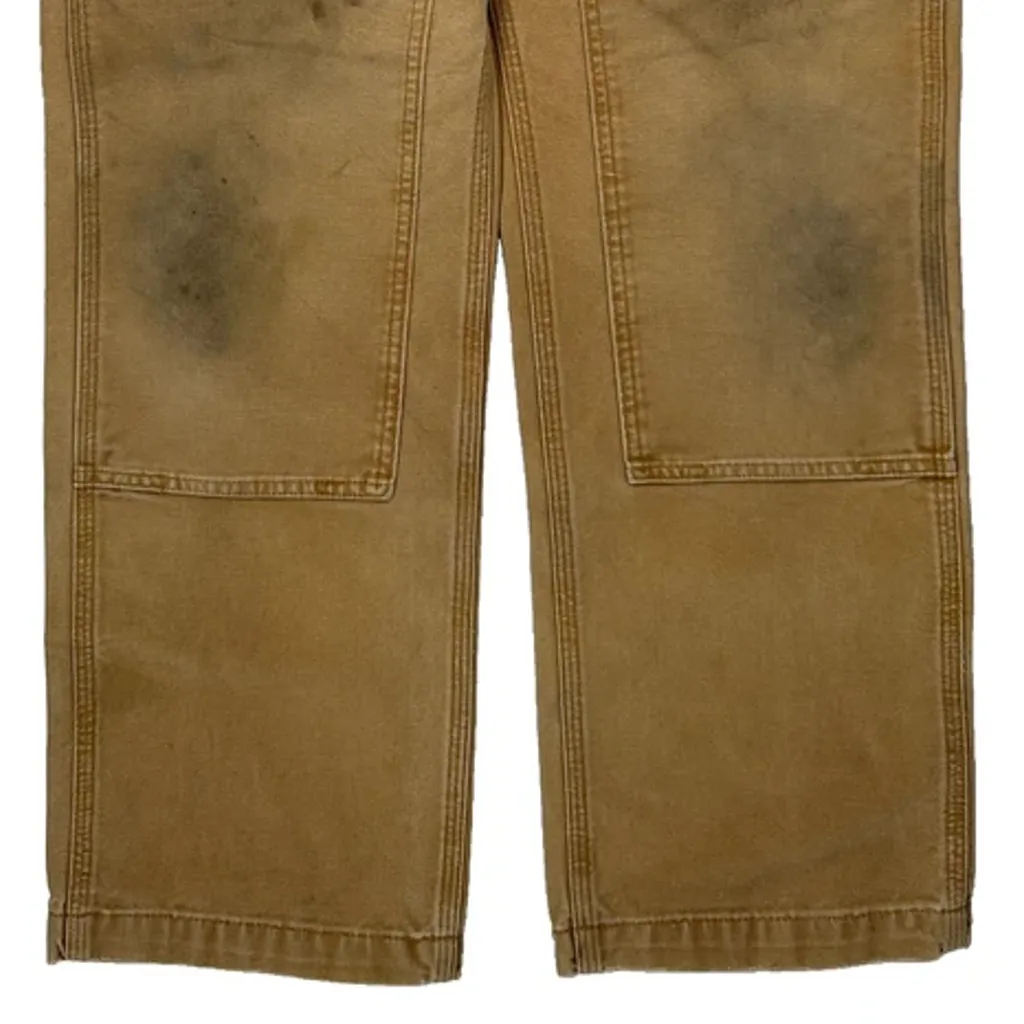 Carhartt Double Knee Carpenter Trousers - 35W 31L Brown Cotton - Image 10