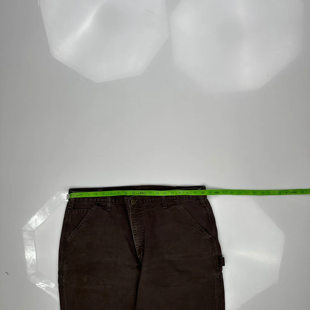 Carhartt B11 Dkb Carpenter Trousers - 36W 31L Brown Cotton - Image 3