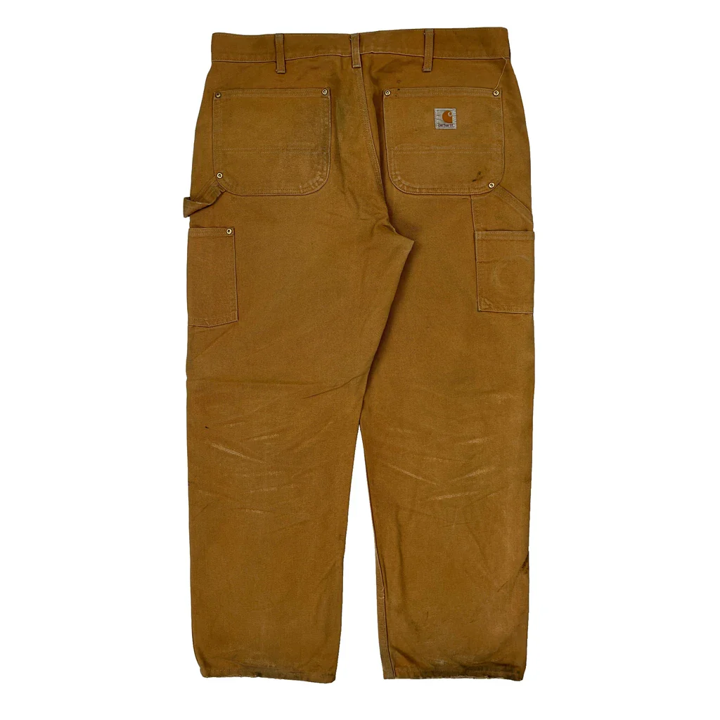 Carhartt Double Knee Carpenter Trousers - 36W 29L Brown Cotton