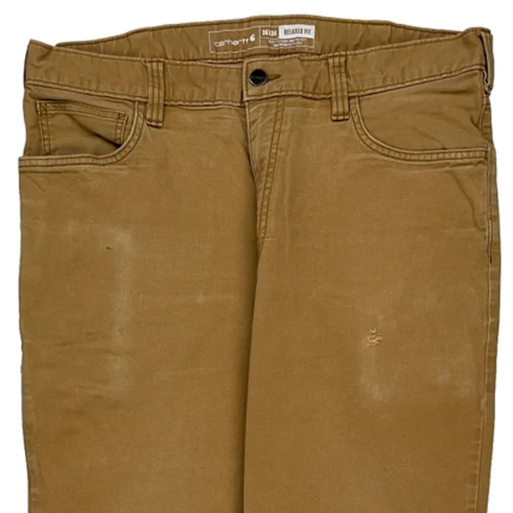 Carhartt Carpenter Trousers - 36W 32L Brown Cotton - Image 10