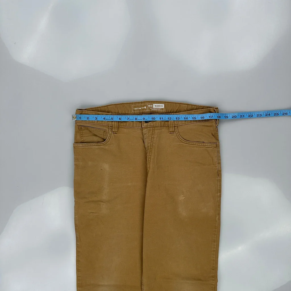 Carhartt Carpenter Trousers - 36W 32L Brown Cotton - Image 3