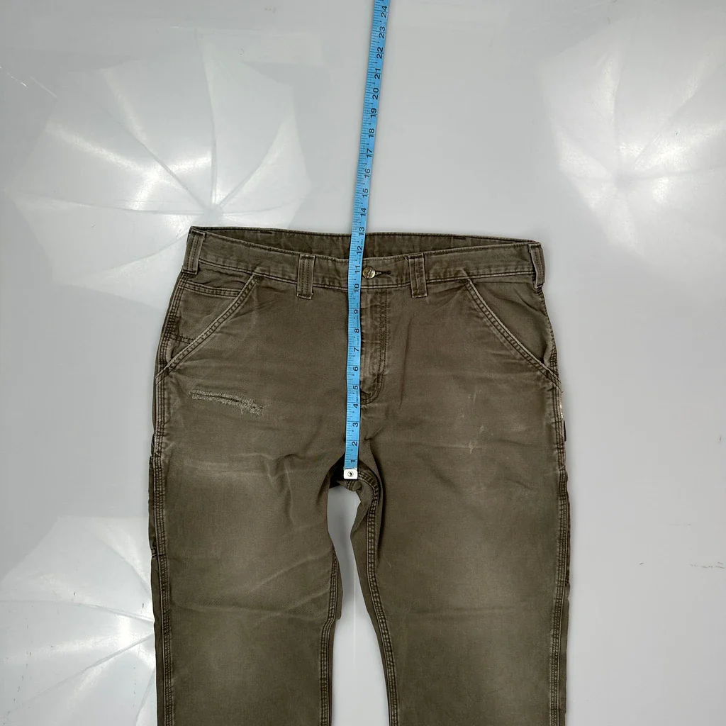 Carhartt Carpenter Trousers - 36W 28L Brown Cotton - Image 4