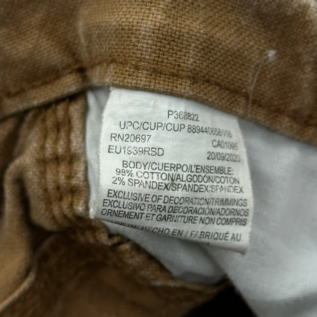 Carhartt Double Knee Carpenter Trousers - 36W 39L Brown Cotton - Image 6