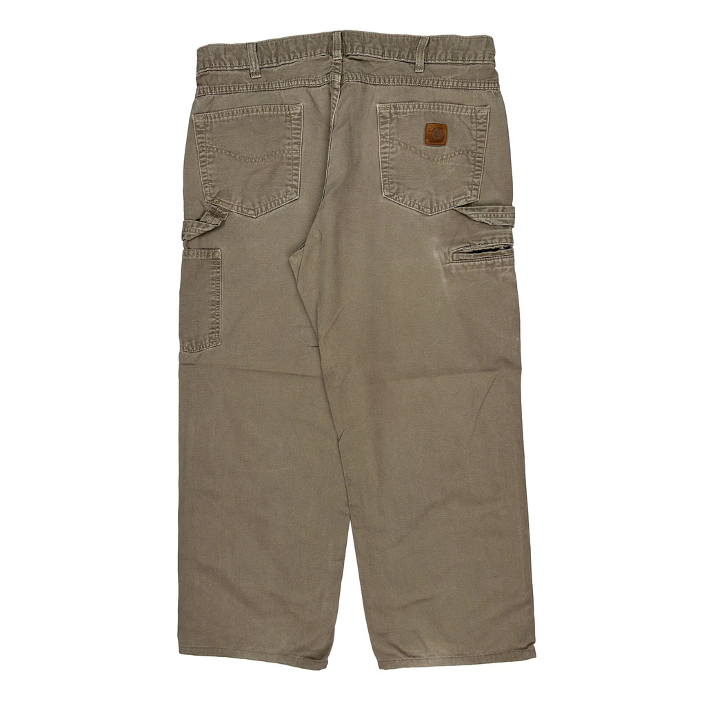 Carhartt Carpenter Trousers - 36W 28L Brown Cotton