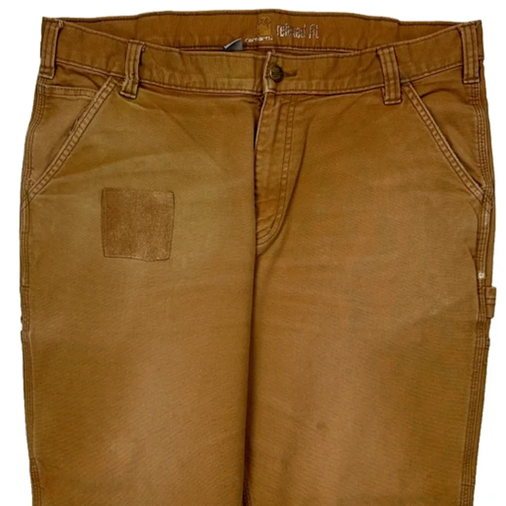 Carhartt Carpenter Trousers - 36W 29L Brown Cotton - Image 9