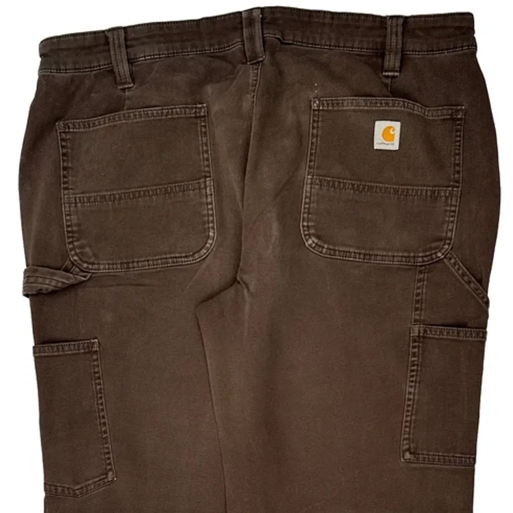 Carhartt Carpenter Trousers - 36W 30L Brown Cotton - Image 7