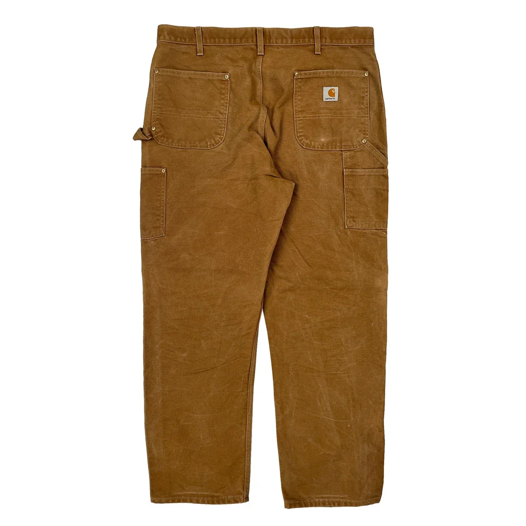 Carhartt Double Knee Carpenter Trousers - 38W 32L Brown Cotton