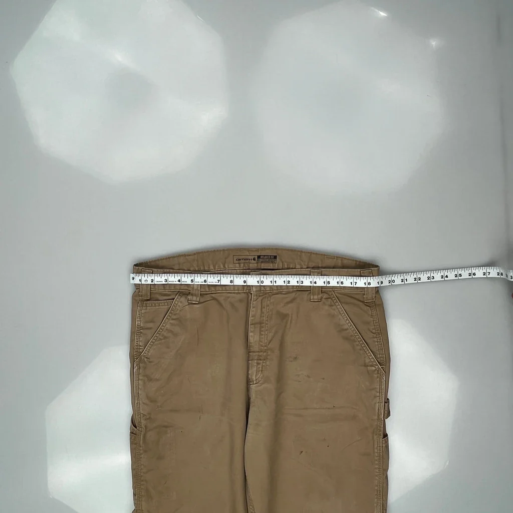 Carhartt Carpenter Trousers - 38W 32L Brown Cotton - Image 3