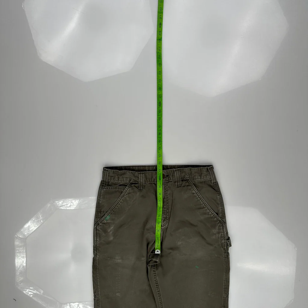 Carhartt Carpenter Trousers - 29W 32L Green Cotton - Image 4