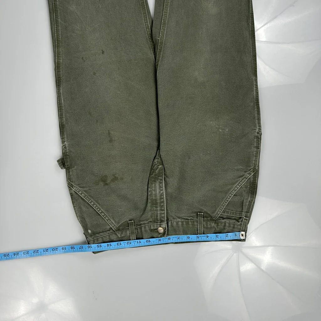 Carhartt B11 Mos Carpenter Trousers - 31W 28L Green Cotton - Image 3