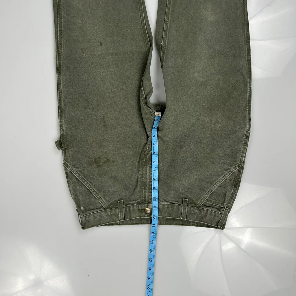 Carhartt B11 Mos Carpenter Trousers - 31W 28L Green Cotton - Image 4