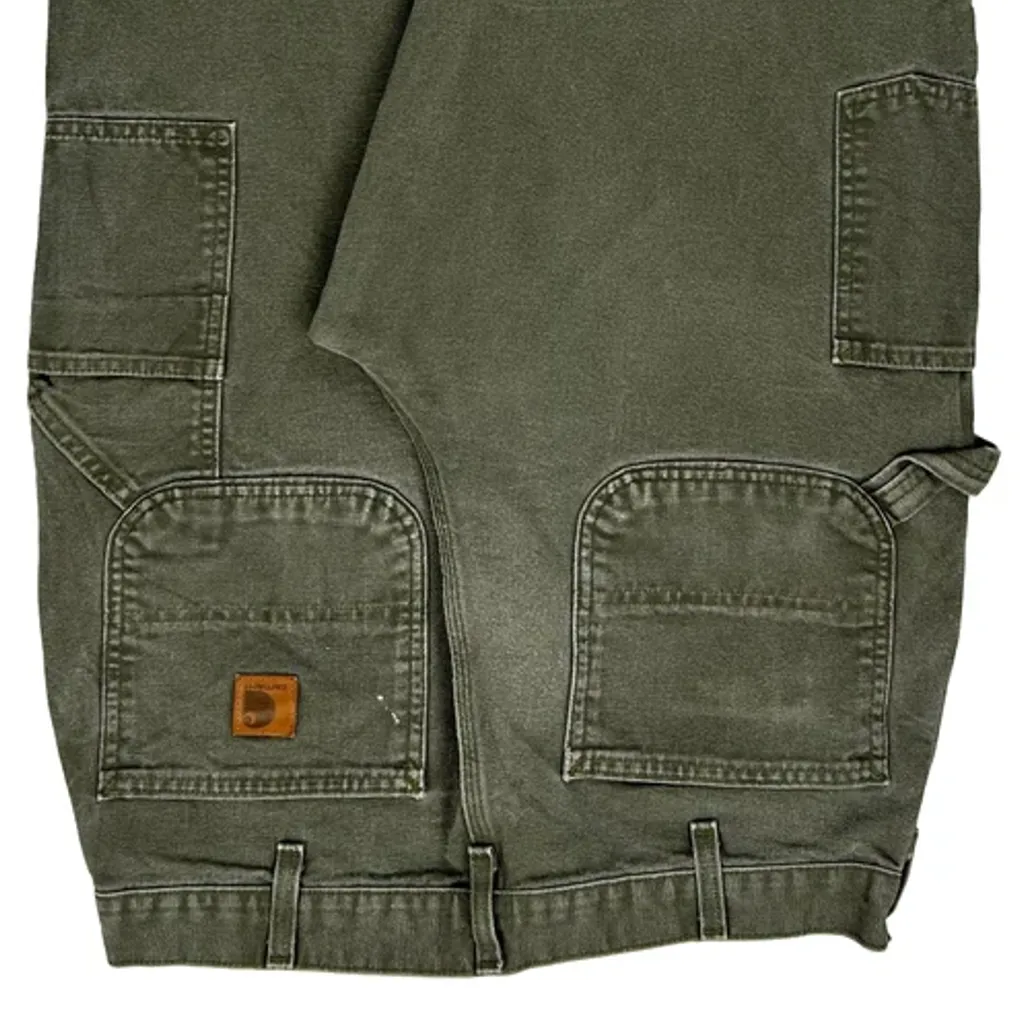 Carhartt B11 Mos Carpenter Trousers - 31W 28L Green Cotton - Image 7
