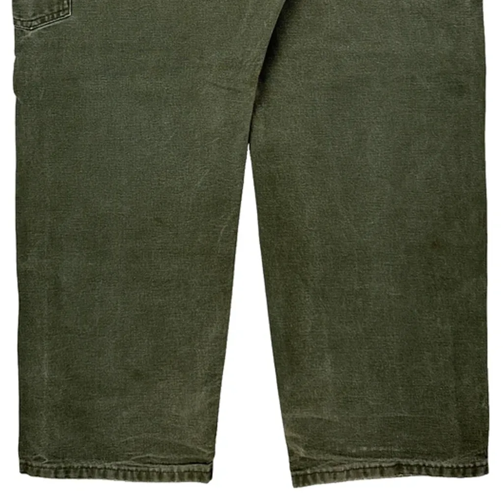 Carhartt B136 Mos Double Knee Carpenter Trousers - 32W 29L Green Cotton - Image 8