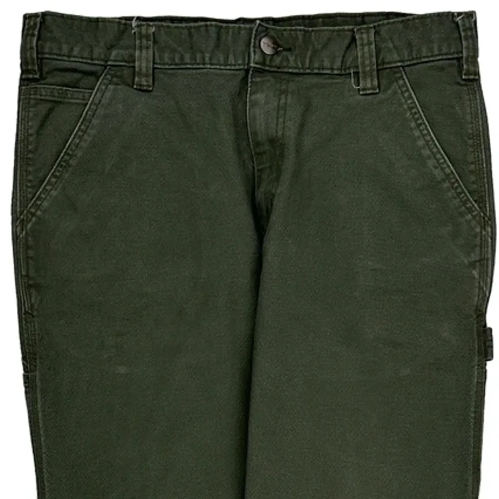Carhartt Carpenter Trousers - 33W 31L Green Cotton - Image 10