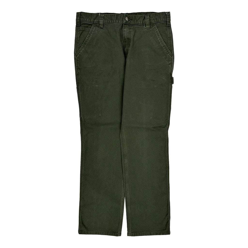 Carhartt Carpenter Trousers - 33W 31L Green Cotton - Image 2