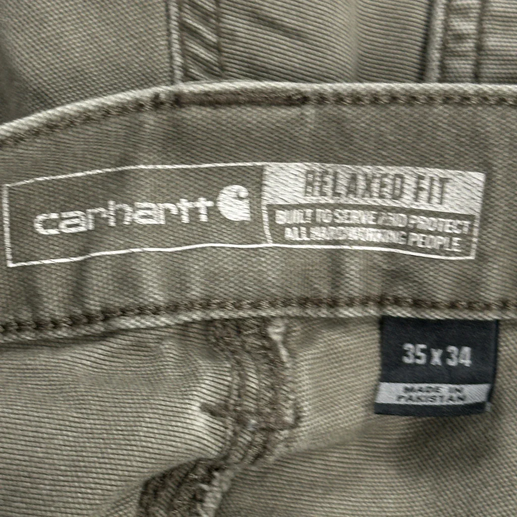 Carhartt Carpenter Trousers - 33W 32L Green Cotton - Image 6