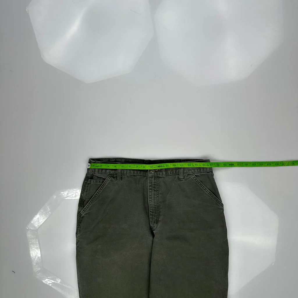 Carhartt B11 Mos Carpenter Trousers - 34W 31L Green Cotton - Image 5