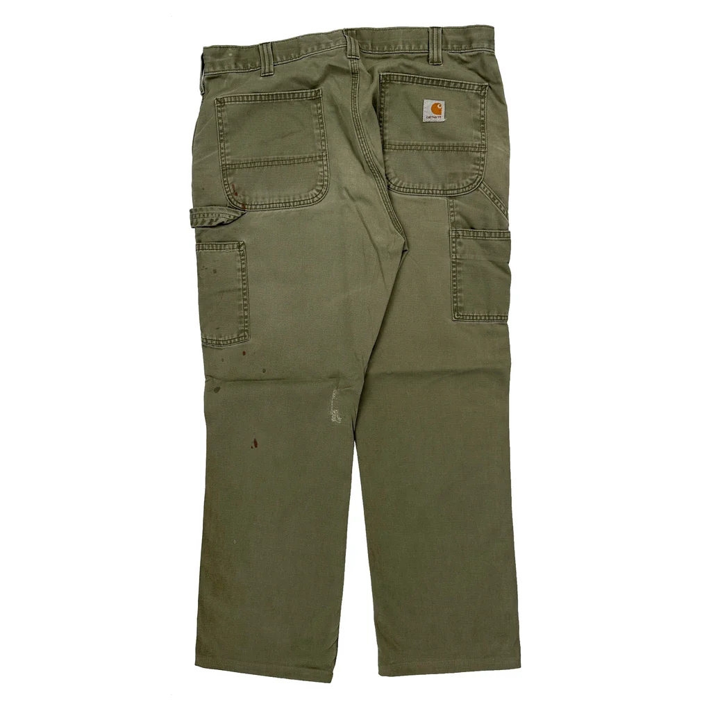 Carhartt Carpenter Trousers - 34W 32L Green Cotton