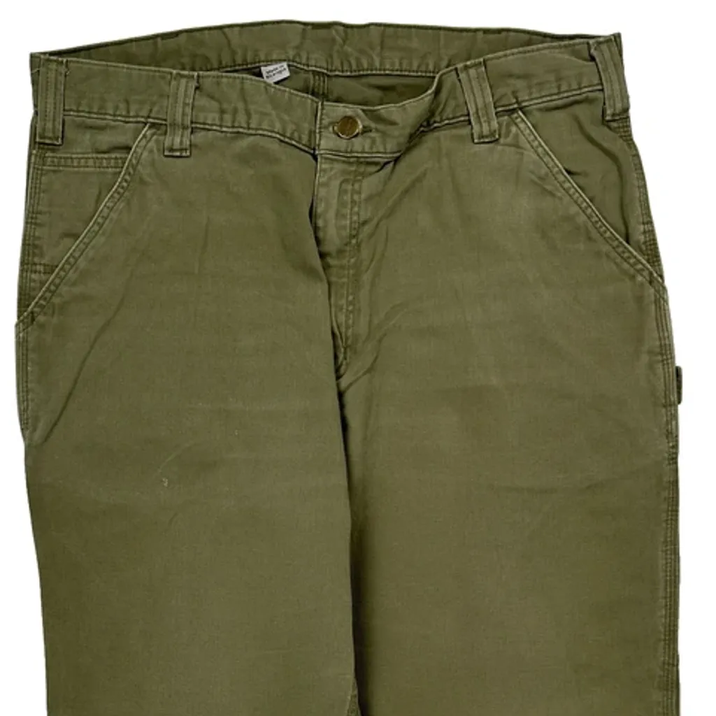 Carhartt Carpenter Trousers - 36W 31L Green Cotton - Image 10
