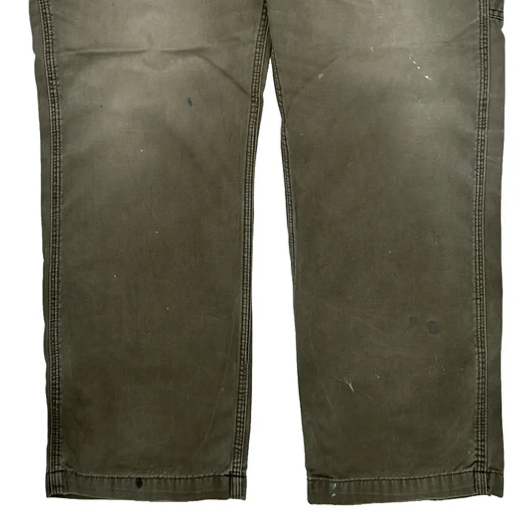 Carhartt Carpenter Trousers - 36W 28L Green Cotton - Image 10