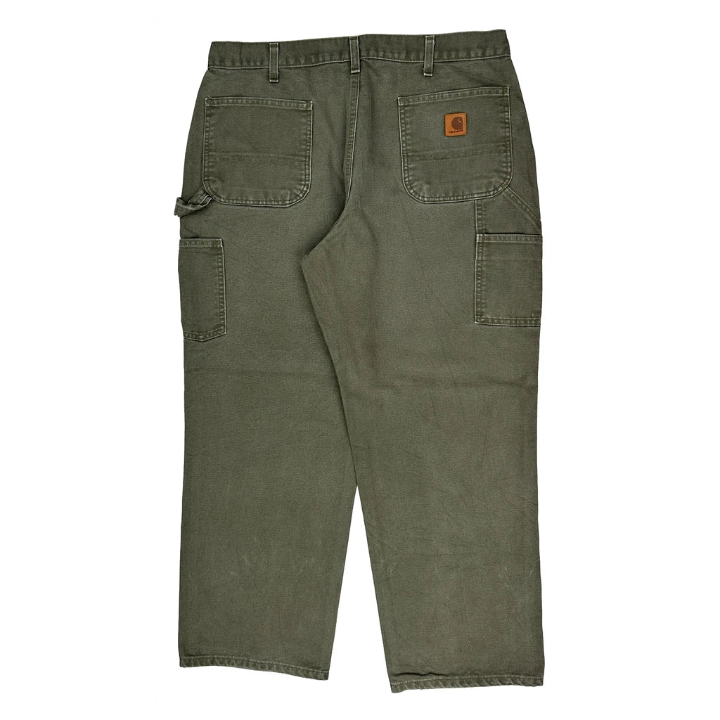 Carhartt Carpenter Trousers - 36W 29L Green Cotton