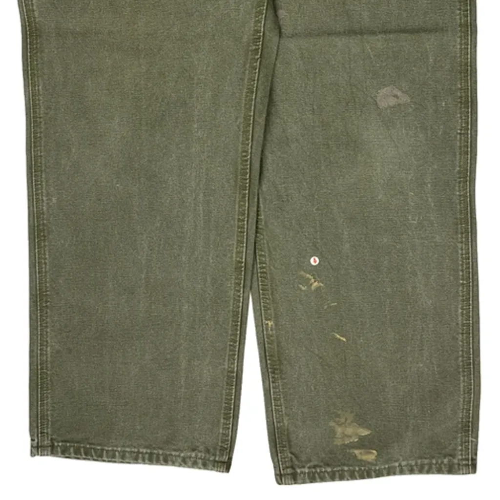 Carhartt Carpenter Trousers - 36W 31L Green Cotton - Image 10