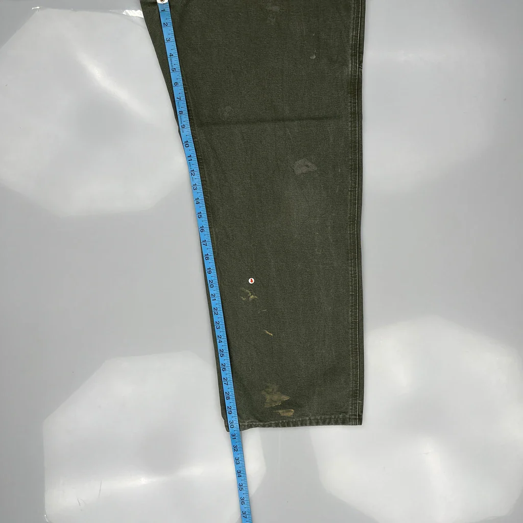 Carhartt Carpenter Trousers - 36W 31L Green Cotton - Image 6