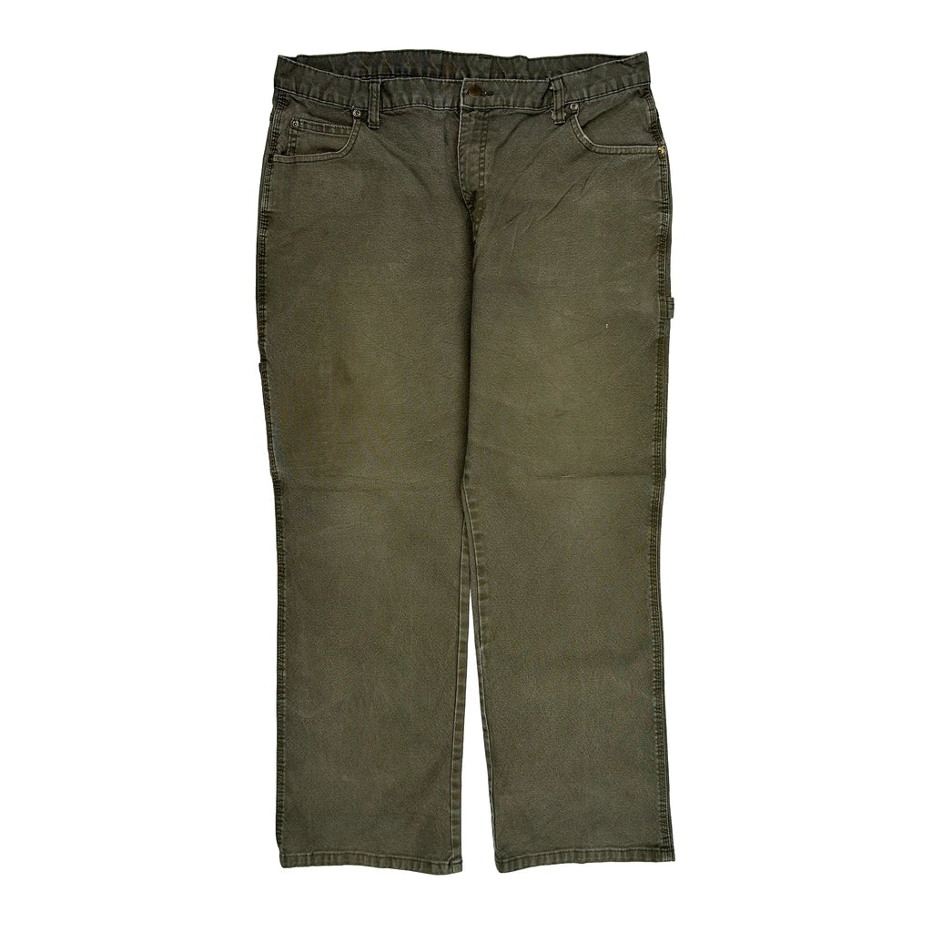 Carhartt Carpenter Trousers - 36W 30L Green Cotton - Image 2