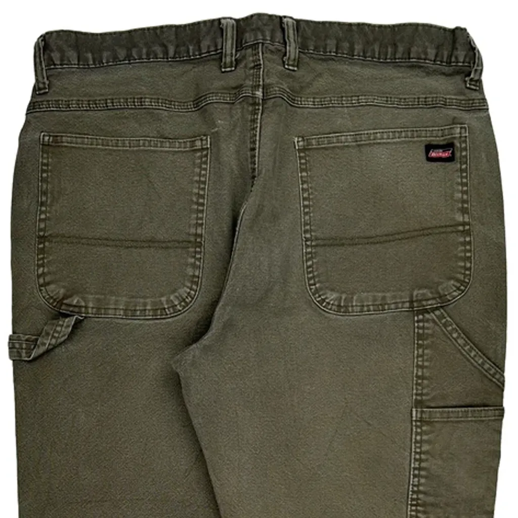 Carhartt Carpenter Trousers - 36W 30L Green Cotton - Image 8