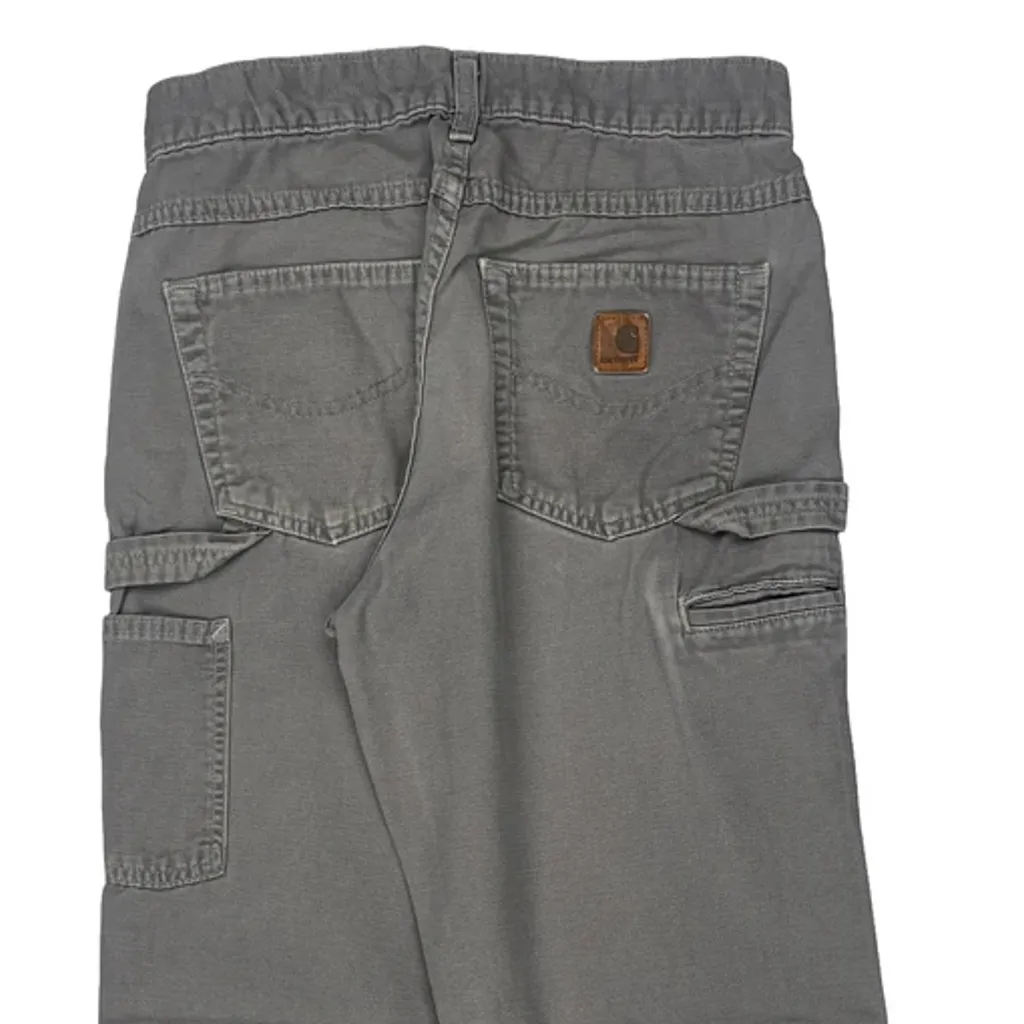 Carhartt Carpenter Trousers - 28W 31L Grey Cotton - Image 7
