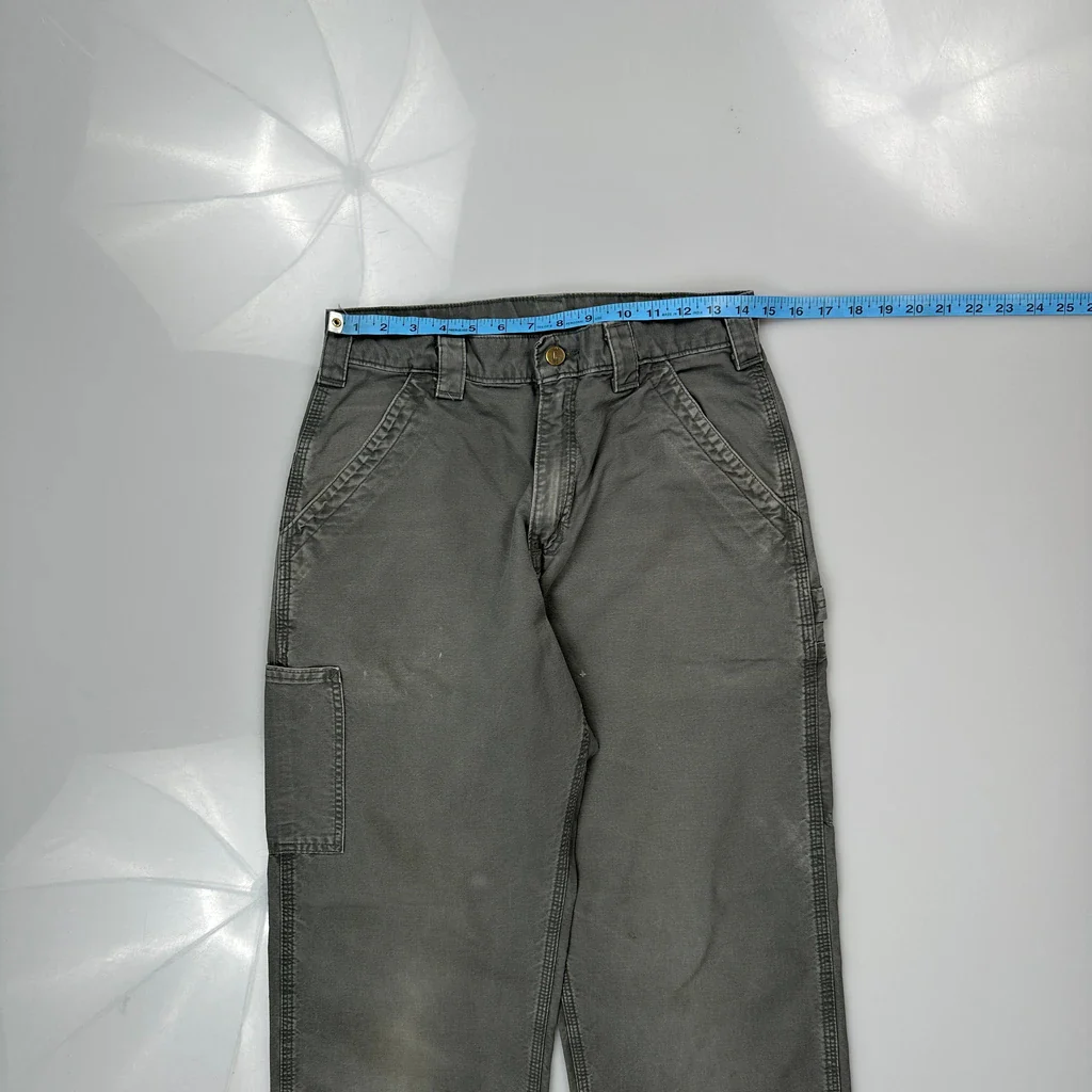 Carhartt B151 Fat Carpenter Trousers - 29W 32L Grey Cotton - Image 3