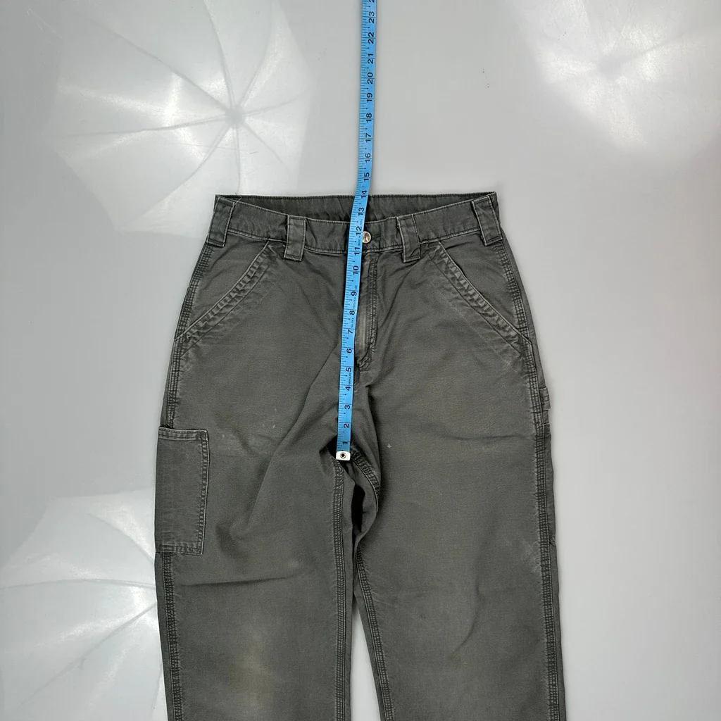 Carhartt B151 Fat Carpenter Trousers - 29W 32L Grey Cotton - Image 4