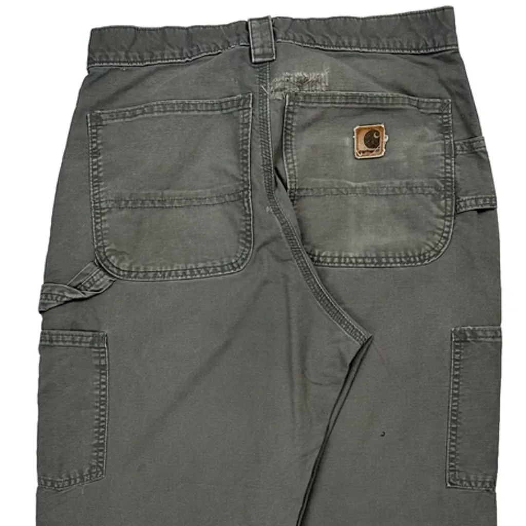 Carhartt B151 Fat Carpenter Trousers - 29W 32L Grey Cotton - Image 8