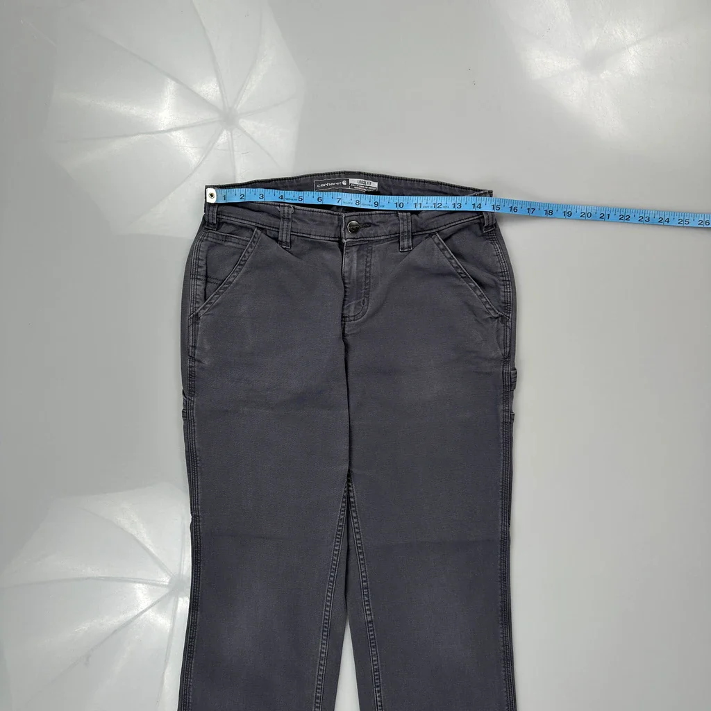 Carhartt Carpenter Trousers - 29W 29L Grey Cotton - Image 3