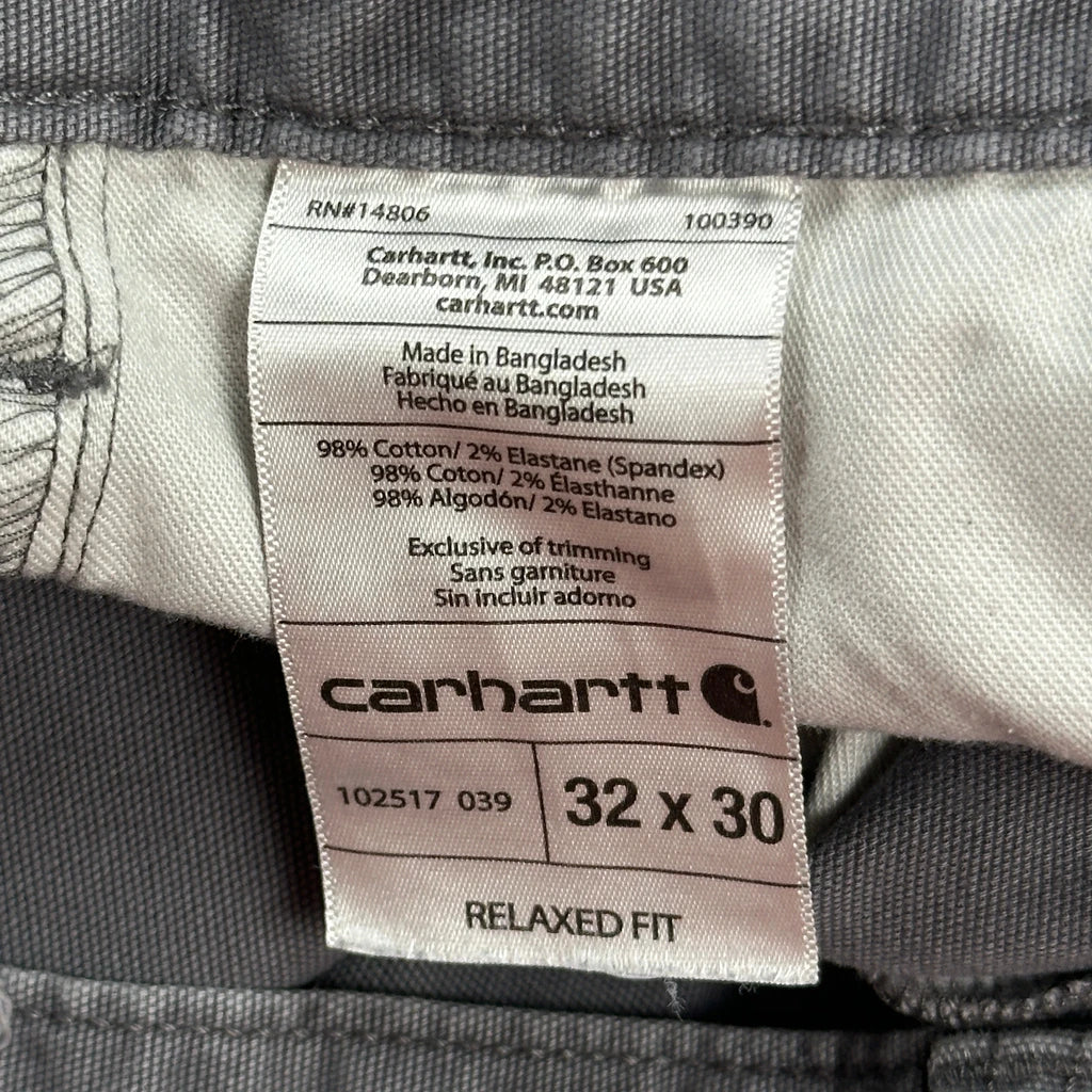 Carhartt Carpenter Trousers - 30W 29L Grey Cotton - Image 6