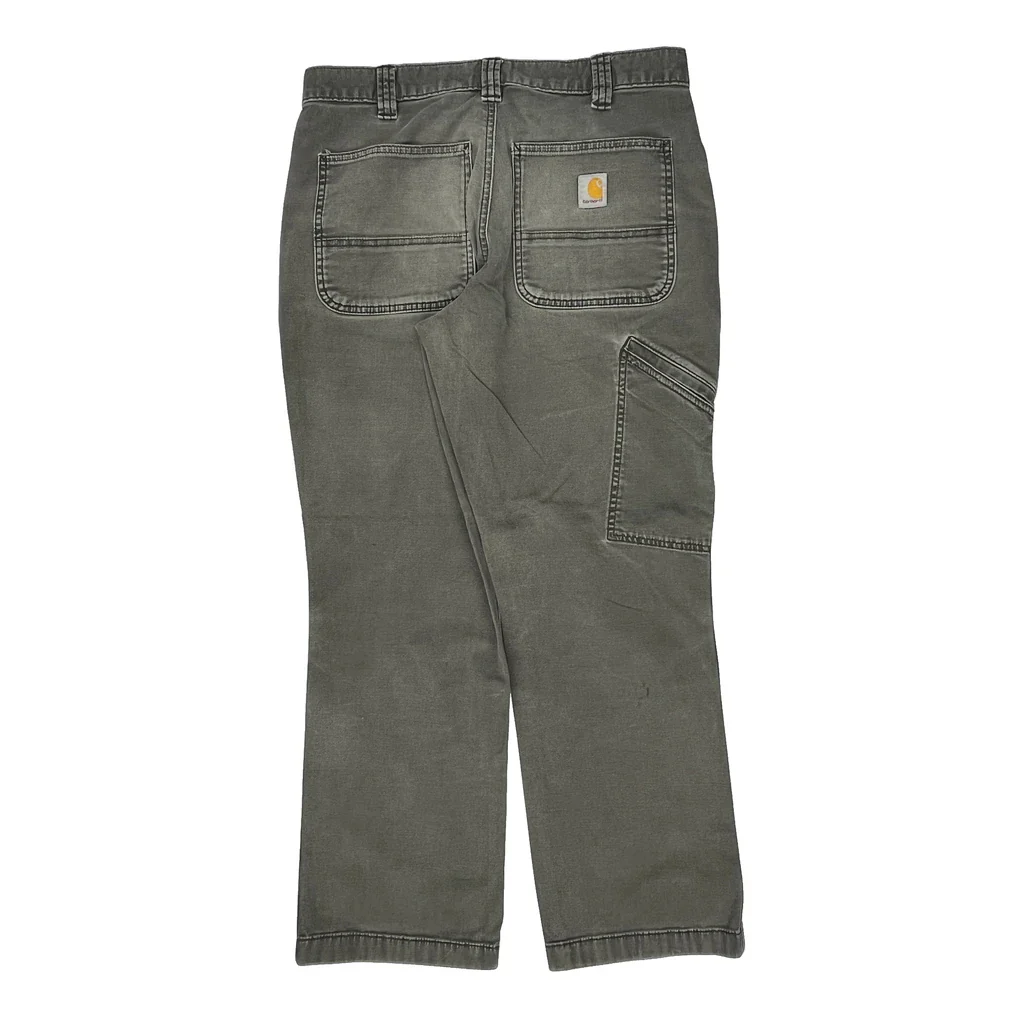 Carhartt Carpenter Trousers - 30W 28L Grey Cotton