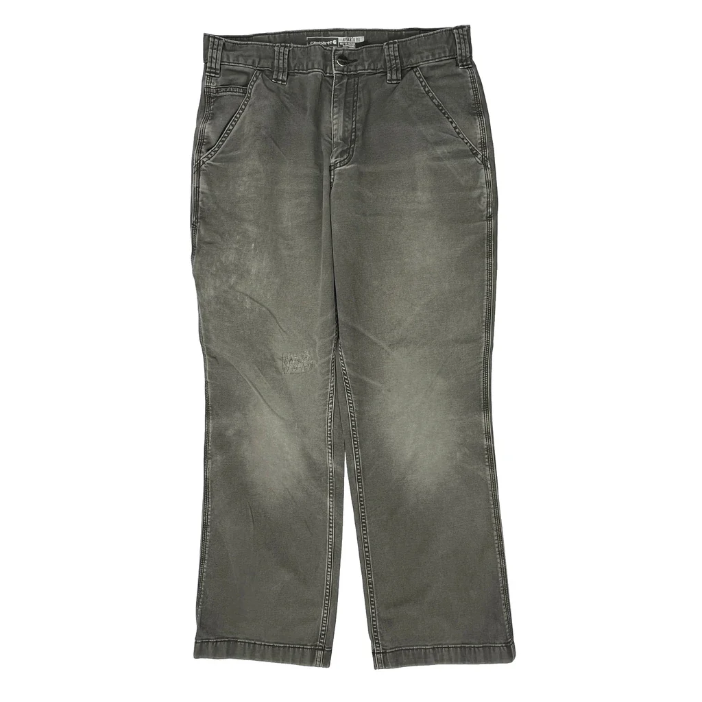 Carhartt Carpenter Trousers - 30W 28L Grey Cotton - Image 2