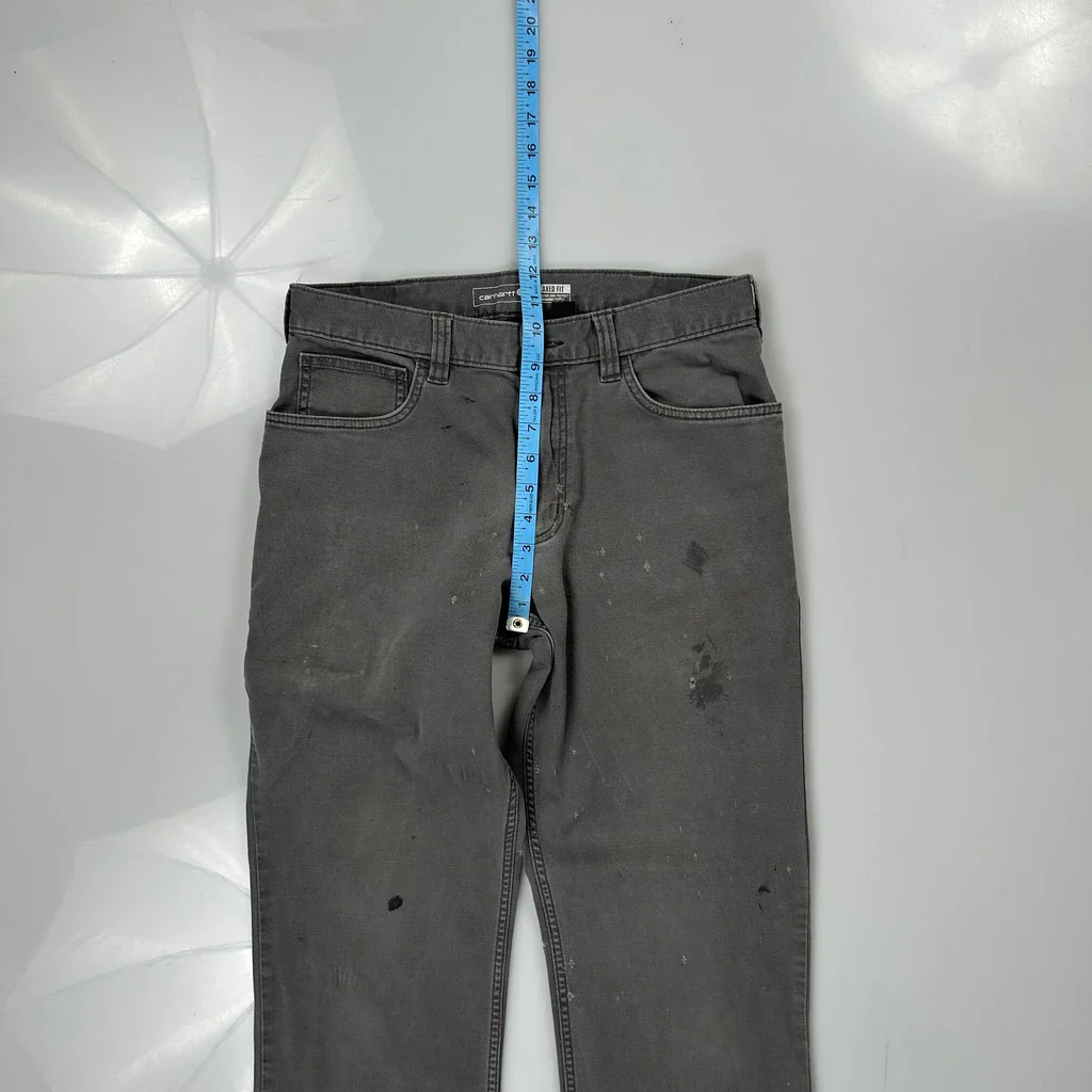 Carhartt Carpenter Trousers - 30W 30L Grey Cotton - Image 3