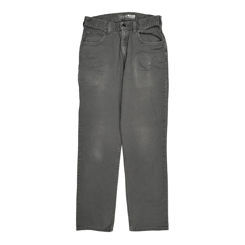 Carhartt Carpenter Trousers - 31W 32L Grey Cotton - Image 2
