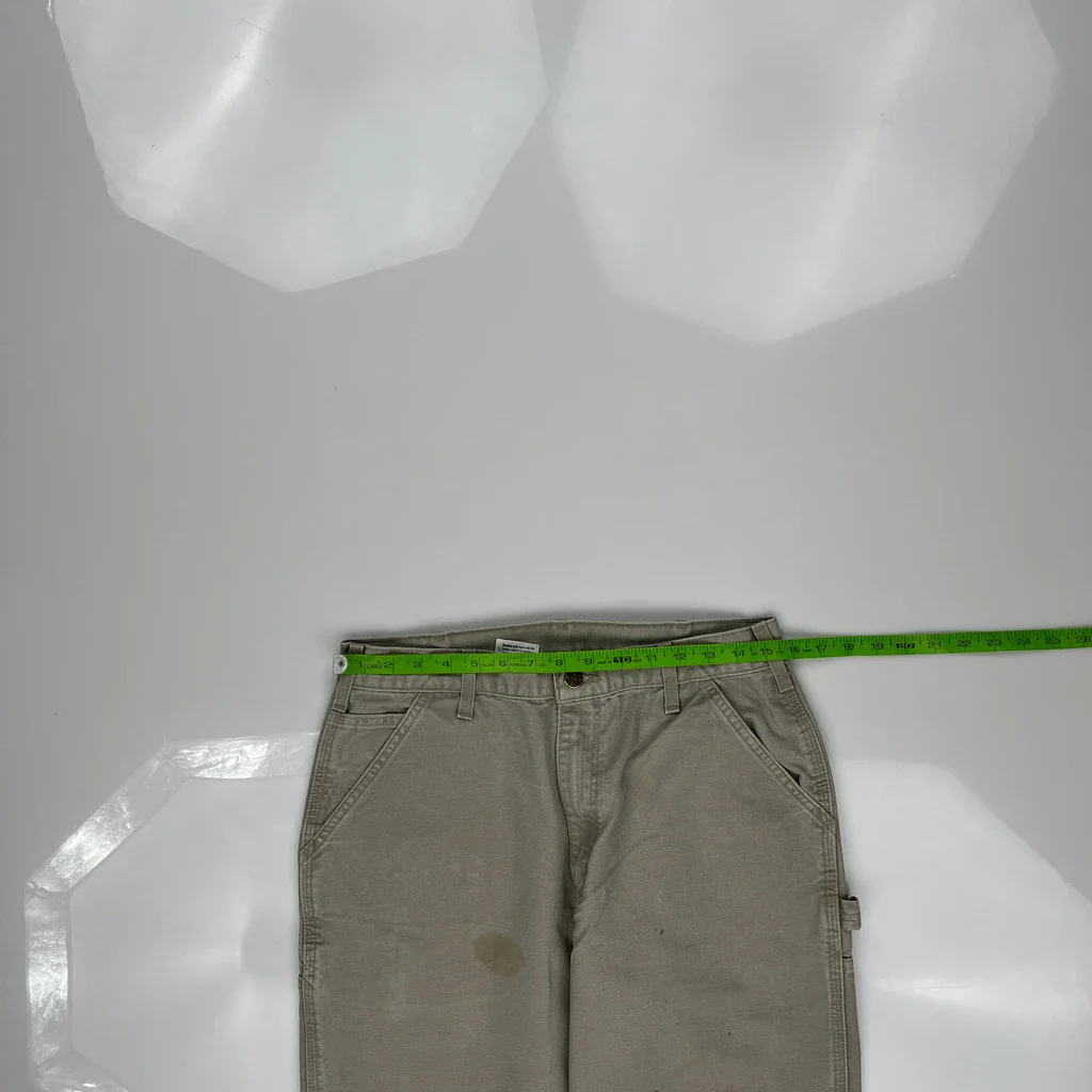 Carhartt Carpenter Trousers - 31W 36L Grey Cotton - Image 3