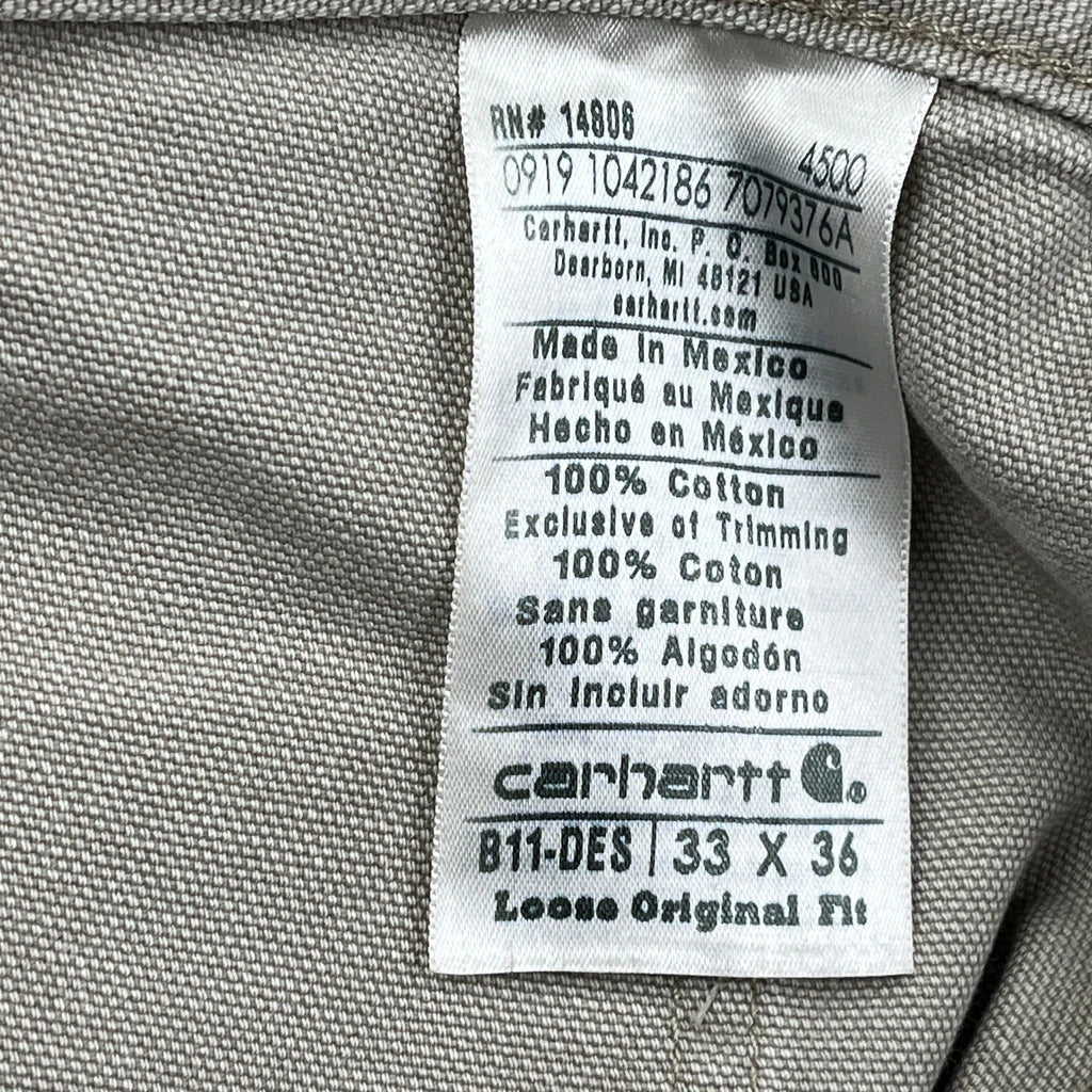 Carhartt Carpenter Trousers - 31W 36L Grey Cotton - Image 6