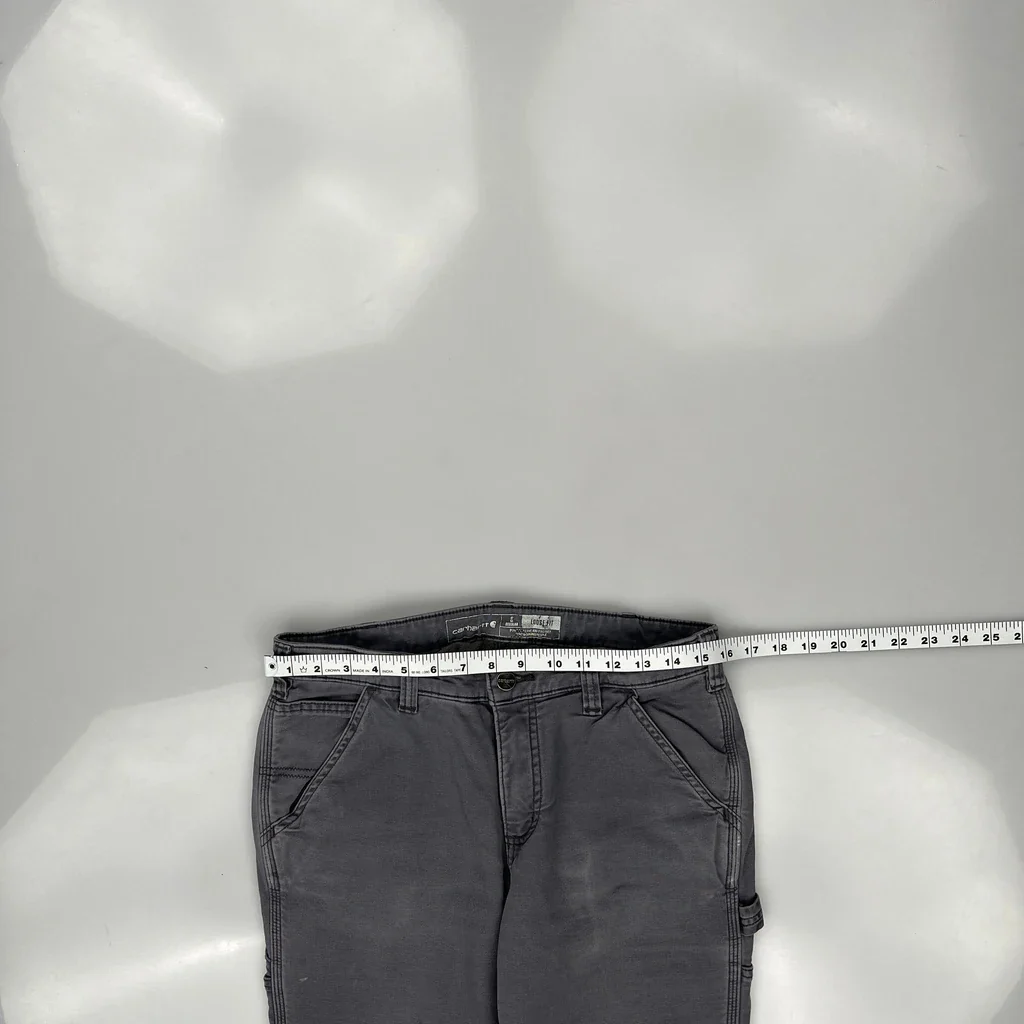 Carhartt Carpenter Trousers - 31W 30L Grey Cotton - Image 3