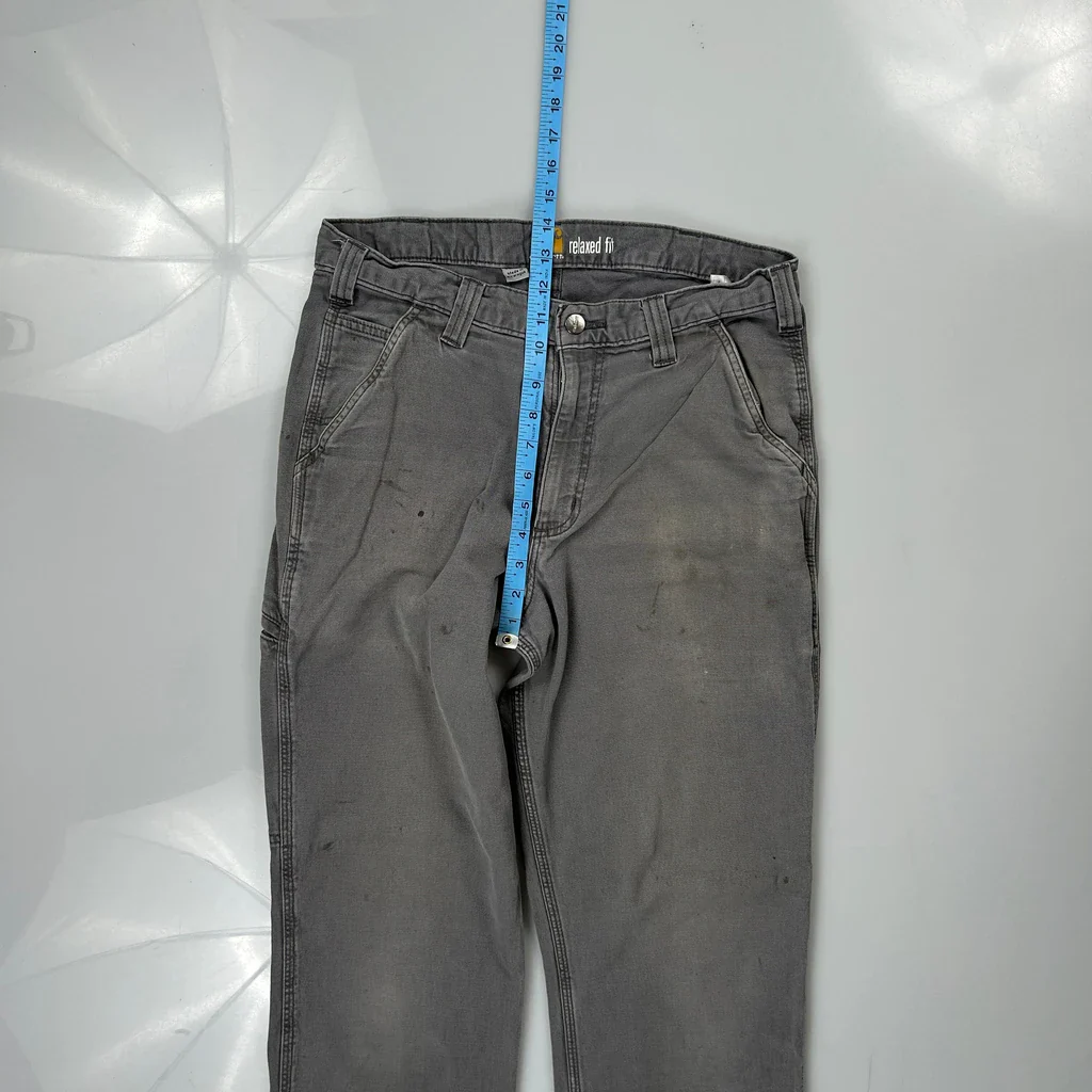Carhartt Carpenter Trousers - 31W 31L Grey Cotton - Image 4
