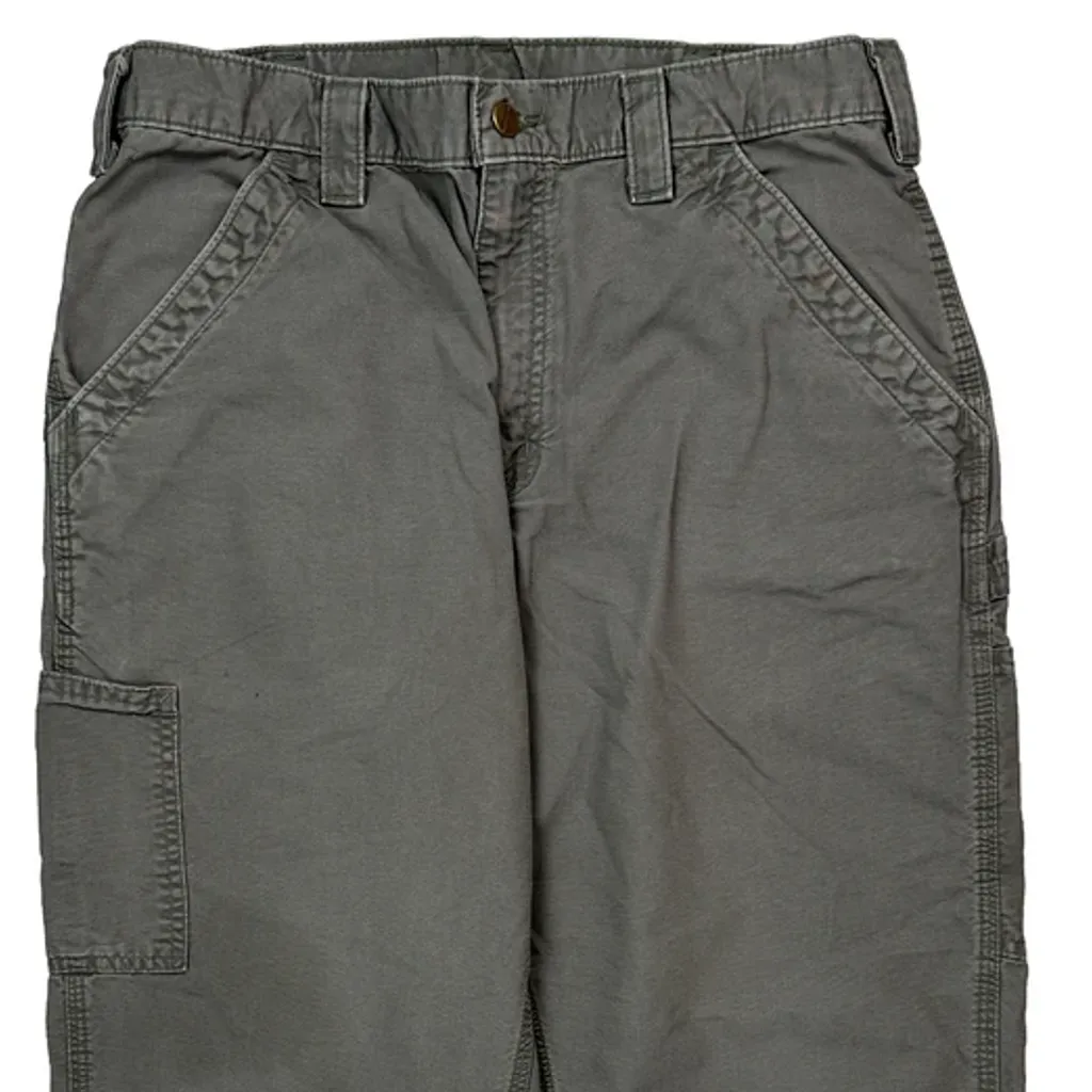 Carhartt B151 Fat Carpenter Trousers - 32W 30L Grey Cotton - Image 10